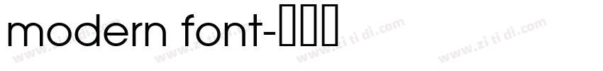 modern font字体转换